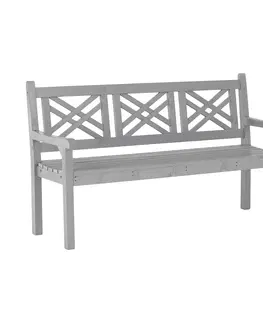 Záhradné lavice KONDELA Fabla drevená záhradná lavička 150 cm sivá