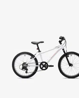 bicykle Detský horský bicykel ST 120 20-palcový 6-9 rokov bielo-oranžový