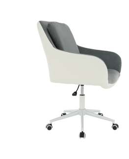 Kancelárske stoličky KONDELA Imelda kancelárske kreslo biela / sivá