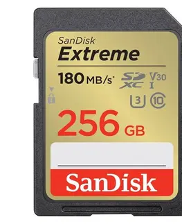 Pamäťové karty SanDisk Extreme SDXC 256 GB 180 MB/s V30 UHS-I U3