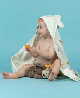 vodné športy Detský bavlnený uterák Savane s kapucňou