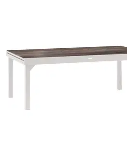 Stolčeky DEOKORK Hliníkový stôl VALENCIA 200/320 cm (biela)