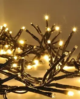 Vianočné dekorácie Solight 1V11-WW Vianočná LED reťaz s diaľkovým ovládaním Cluster 576 LED, teplá biela, 5 m