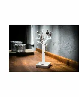 Kúpeľňový nábytok Stojan na šperky v tvare stromu Compactor – biely plast