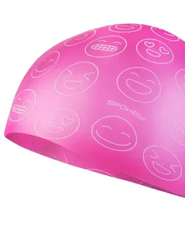 Plavecké čiapky Plavecká čiapka SPOKEY Emoji Junior - ružová