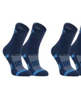 ponožky Detské bežecké ponožky Kiprun 500 UC tmavomodré 2 ks