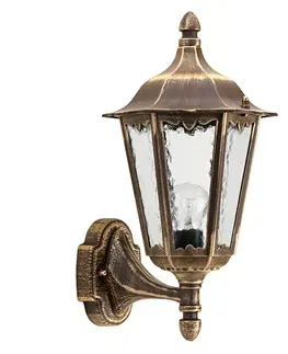 Vonkajšie nástenné svietidlá Albert Leuchten Vonkajšie nástenné svietidlo1818 hnedé-mosadz