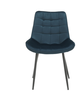 Jedálenské stoličky KONDELA Sarin jedálenská stolička modrá / čierna