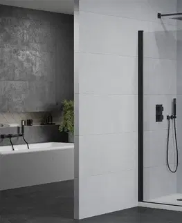 Vane MEXEN/S - PRETORIA duo sprchovací kút 80 x 80, transparent, čierny + vanička vrátane sifónu 852-080-080-70-02-4010B