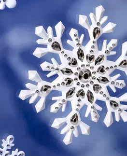 Vianočné dekorácie 3D snehové vločky, 15 ks