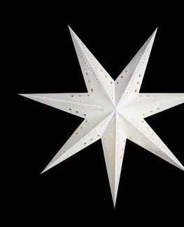 Vianočné svetelné hviezdy STERNTALER Sterntaler zamatová papierová hviezda Ø 75cm biela