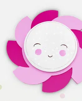 Nástenné svietidlá Elobra LED nástenné svietidlo Sun Starlight Smile, ružové