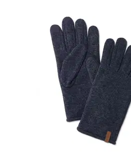 Gloves & Mittens Rukavice z pleteného flísu, tmavomodré s melírom