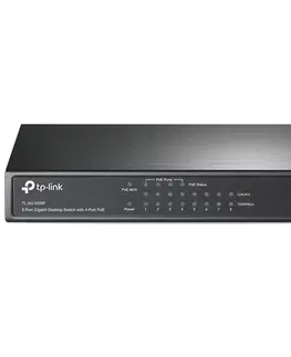 Switche TP-Link TL-SG1008P 8x gigabitový sieťový switch stolný, čierna TL-SG1008P