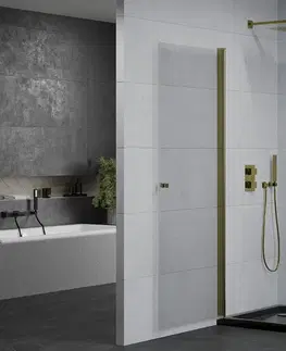 Vane MEXEN/S - Pretória sprchovací kút 70x70, transparent, zlatá + sprchová vanička vrátane sifónu 852-070-070-50-00-4070G