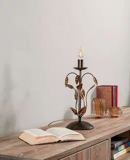 Stolové lampy ONLI Kovová stolová lampa Collana single flame bronze