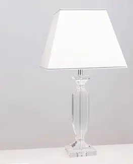 Stolové lampy Orion Stolná lampa Pohár s krištáľmi chróm/biela