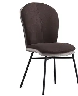 Jedálenské stoličky KONDELA Kimea jedálenská stolička terakota / tmavosivá / čierna