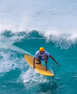 surf Prilba so šiltom na surfovanie žltá