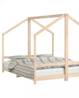 Detské izby Dvojitá detská domčeková posteľ Dekorhome 80 x 160 cm