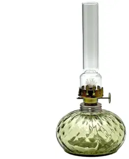 Lampy Floriánova huť Petrolejová lampa ELIŠKA 20 cm lesná zelená 