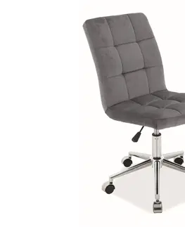 Kancelárske stoličky K-020 kancelárska stolička, šedý zamat