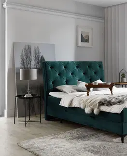 Postele NABBI Lazio 160 čalúnená manželská posteľ s úložným priestorom sivá
