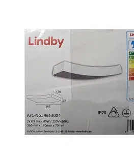 Svietidlá Lindby Lindby - Nástenné svietidlo LEANDER 2xG9/20W/230V 