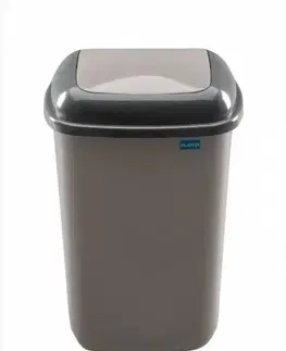 Odpadkové koše Kinekus Kôš na odpad preklápací 12 l, plastový, QUATRO, sivý