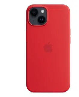 Puzdrá na mobilné telefóny Apple iPhone 14 Silicone Case with MagSafe, (PRODUCT)RED MPRW3ZM/A