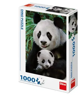 Hračky puzzle DINO - Pandí rodinka 1000 dielikov