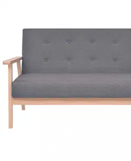 Pohovky a gauče Dvojmiestna sedačka textil / drevo Dekorhome Modrá