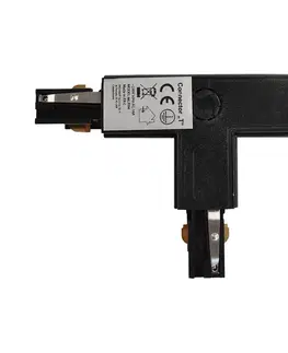 Svietidlá  Konektor pre svietidlá v lištovom systéme 3-fázový TRACK čierna typ T 