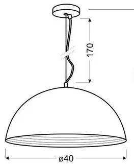 Kuchynské linky Závesná lampa DORADA 1xE27 Candellux 40 cm