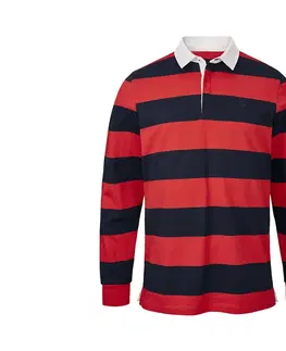 Shirts & Tops Polokošeľa s dlhým rukávom, kombinácia námorníckej modrej a červenej