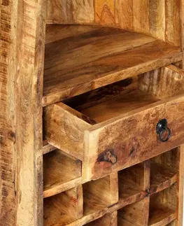 DEKORÁCIE A DOPLNKY Stojan na víno masívne drevo Dekorhome Recyklované drevo