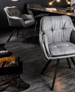 Stoličky - moderné LuxD 21288 Dizajnová stolička Joe, sivá
