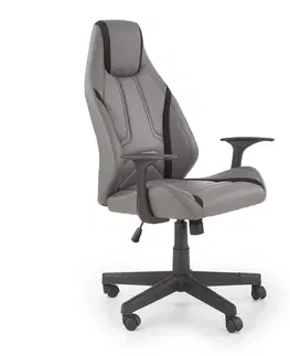 Kancelárske stoličky HALMAR Tanger kancelárske kreslo s podrúčkami sivá / čierna