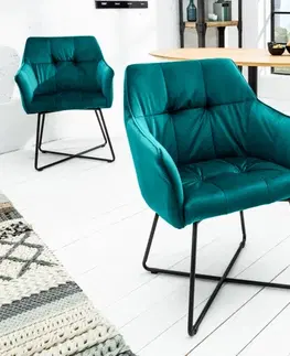 Stoličky - moderné LuxD Dizajnové kreslo Giuliana tyrkysové