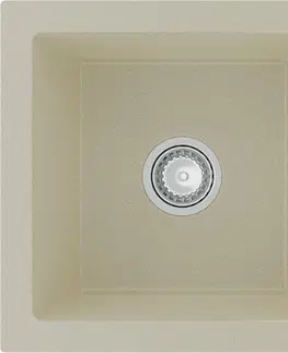Kuchynské drezy MEXEN MEXEN - Pablo granitový drez 1 s odkvapkávačom 752x436 mm, béžová 6510751010-69