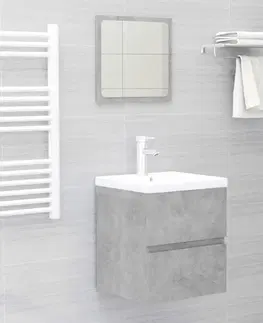 Kúpeľňové skrinky Skrinka pod umývadlo 41 cm Dekorhome Sivá lesk