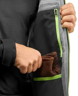 bundy a vesty Pánska ľahká nepremokavá bunda MH900 na turistiku