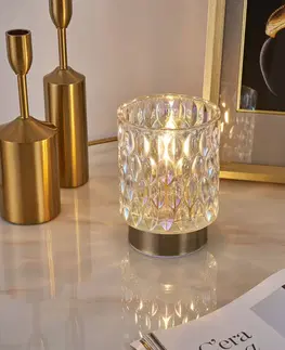 Vnútorné dekoratívne svietidlá Pauleen Pauleen Clear Glamour dekoračná lampa sklo batéria