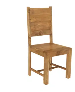 Jedálenské stoličky Stolička Hina s plným operadlom z mangového dreva