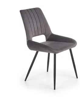 Jedálenské stoličky HALMAR K404 jedálenská stolička tmavosivá / čierna
