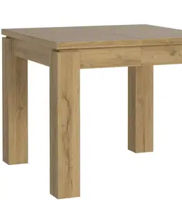 Jedálenské stoly Rozkladací stôl 90/180x90 cm Staromoóny dub