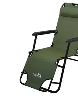 Záhradné stoličky a kreslá Lehátko / kreslo COMFORT zelené