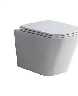 Kúpeľňa MEREO - WC závesné kapotované, Smart Flush RIMLESS, 490x340x350, keramické, vr. sedátka CSS118S VSD83T1