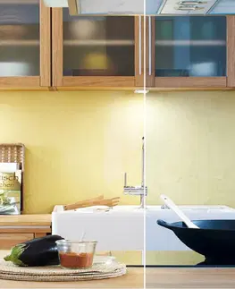 Osvetlenie kuchynskej linky Hera Dynamic LED Slim-Pad F podhľadové svetlo oceľ