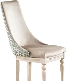 Jedálenské stoličky TARANKO Krzeslo U1 jedálenská stolička svetlohnedá / mentolový vzor / vanilka
